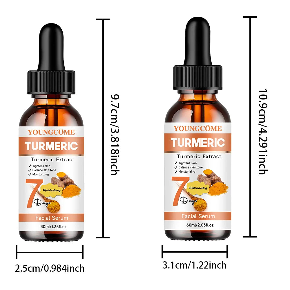 Turmeric Facial Essence Nourishing Brightening Fade Dark Spot Skin Care Firming Glowing Complexion Moisturizing Quake 60ml