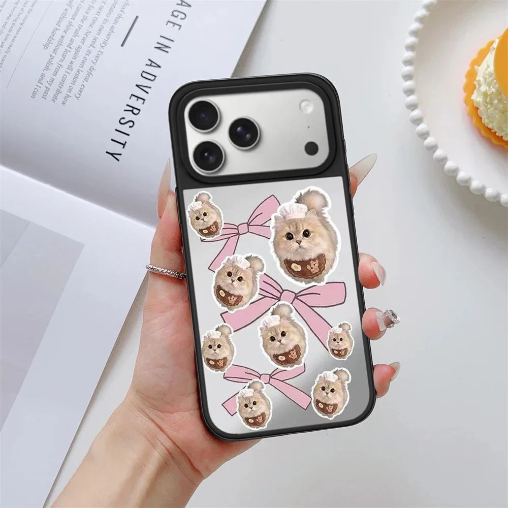 Am I Cute Puppy Mirror Surface Magnetic Phone Case Cover for IPhone 12 13 14 15 16 17 18 Pro Max Case Quake
