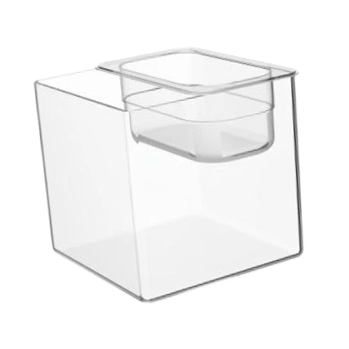 Small Square Box Fish Tank PET Acrylic Mini Aquarium Set Clear Bowl for Cats Desktop Decor Centerpiece Quake Halfbowl
