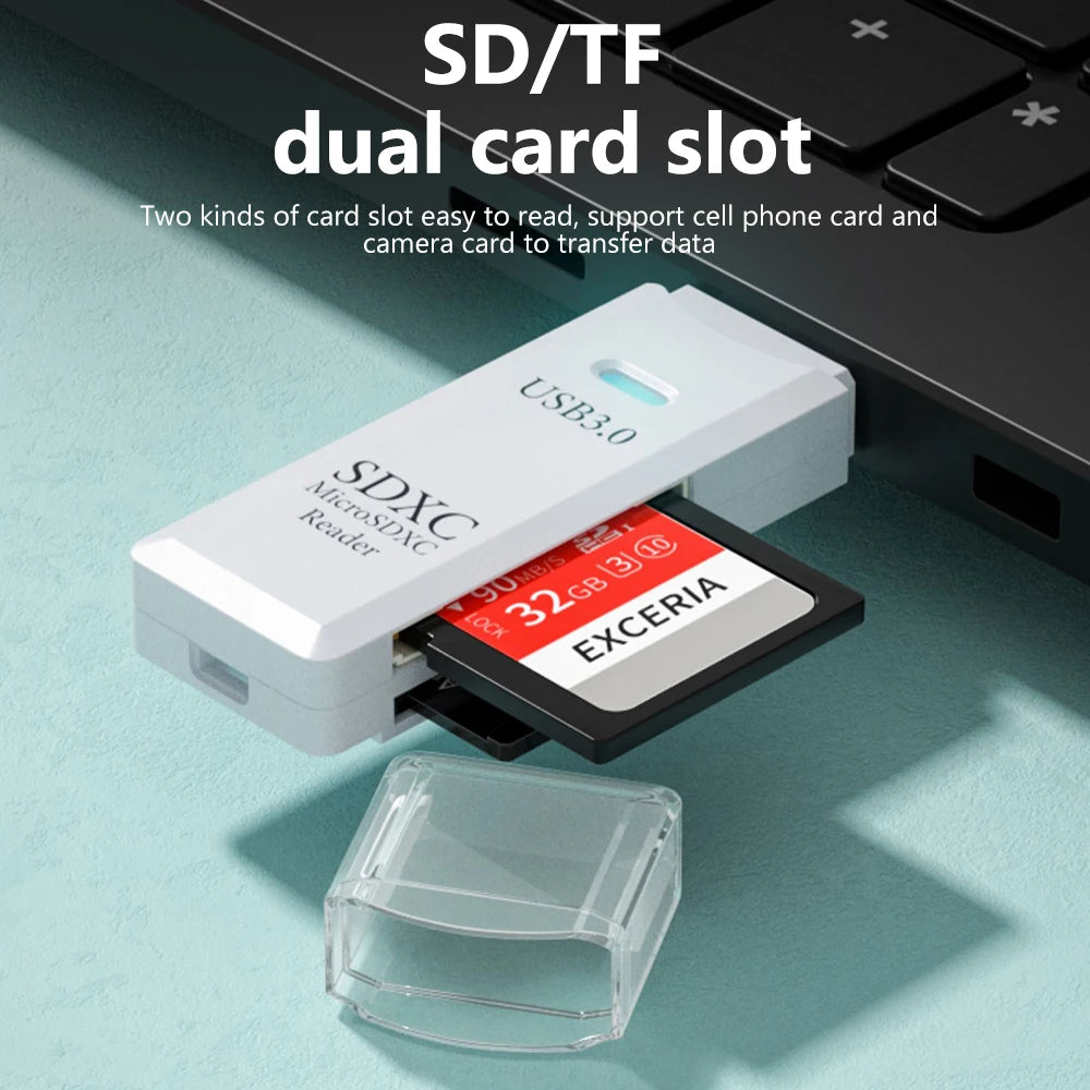 USB 3.0 Card Reader SD TF Card Memory Card Reader 2 IN 1 High Speed Smart Cardreader Adapter For PC Laptop Accessories Quake