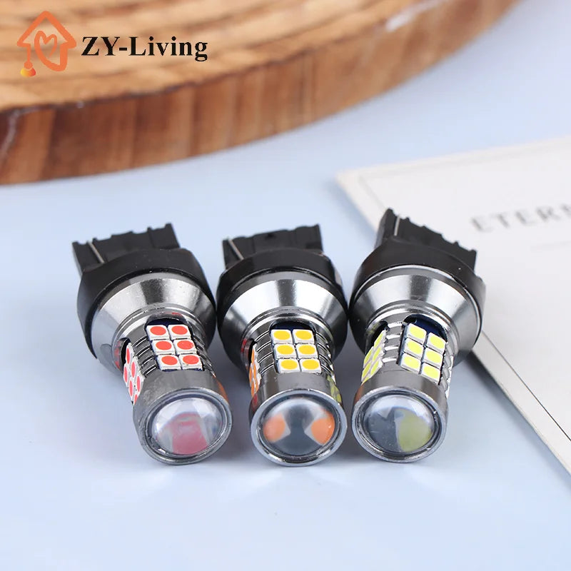 1Pc T20 LED 7440 7443 Led WY21W W21W Led Bulbs Car LED Bulbs Signal Lamp T20 27SMD 3030 Backup Brake Reverse Parking Lamp Quake
