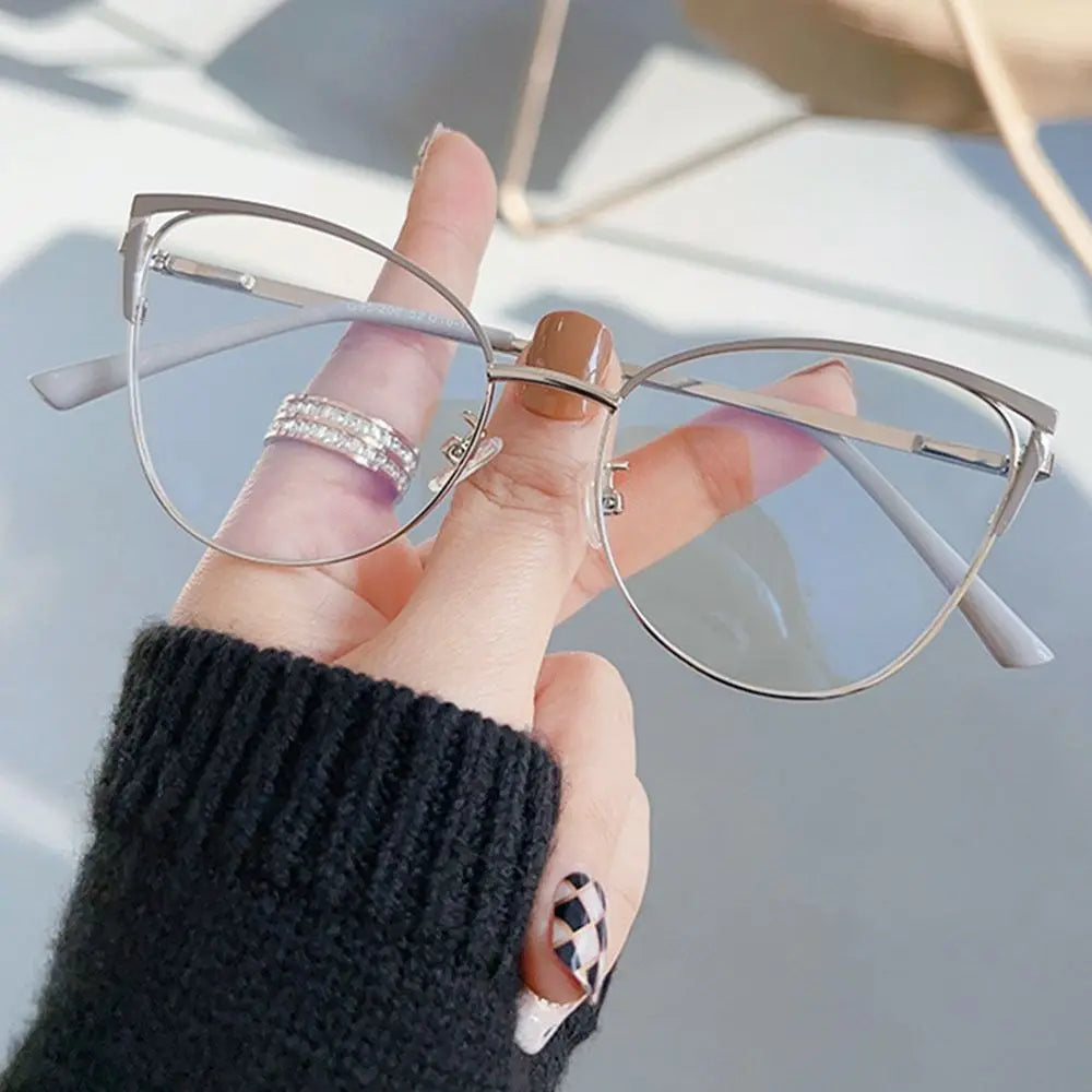 Blue Light Blocking Glasses for Women Fashion Office Optical Spectacle Computer Glasses Blue Ray Blocking Eye Protection Eyewear Quake Grey