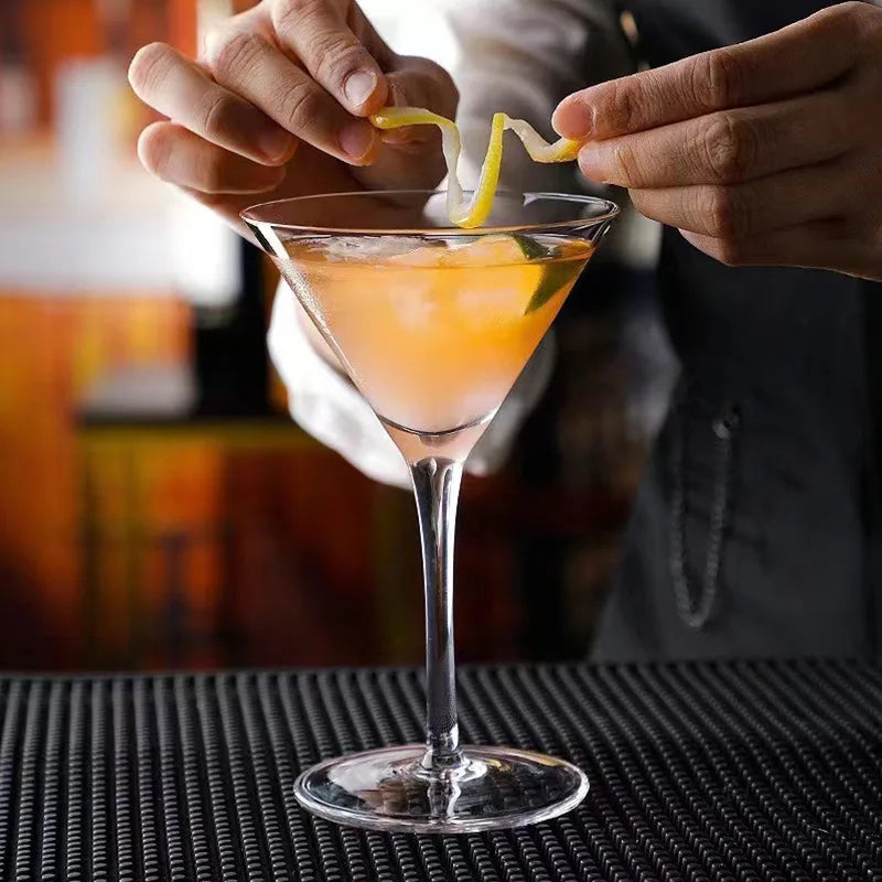 Cocktail glass Triangle glass Martini Creative tall glass bar Classic mixers Quake