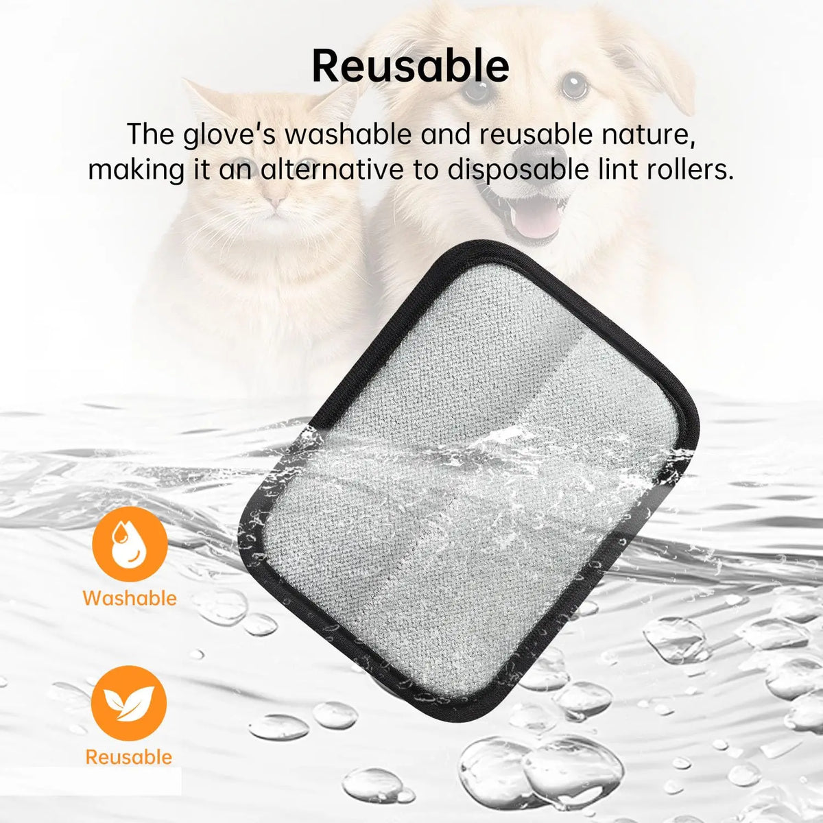4Pcs Pet Hair Removal Gloves Reusable Electrostatic Cat Dog Hair Remover Grooming Gloves Brush Tool for Couch Carpet Car Seat Quake