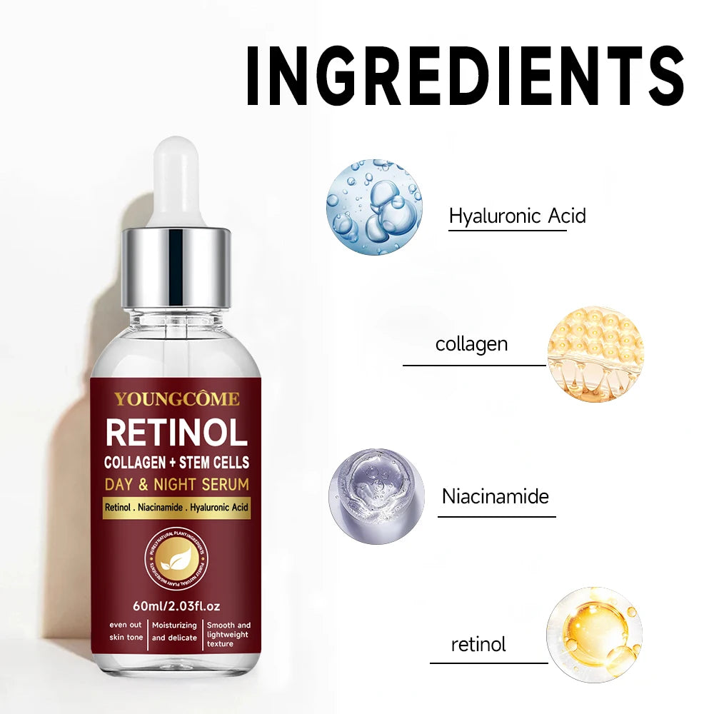 Retinol Day & Night Serum Face Serum Liquid Serum For Face Hyaluronic Acid Moisturizing Nourishing Skin Care Product Korea 2025 Quake
