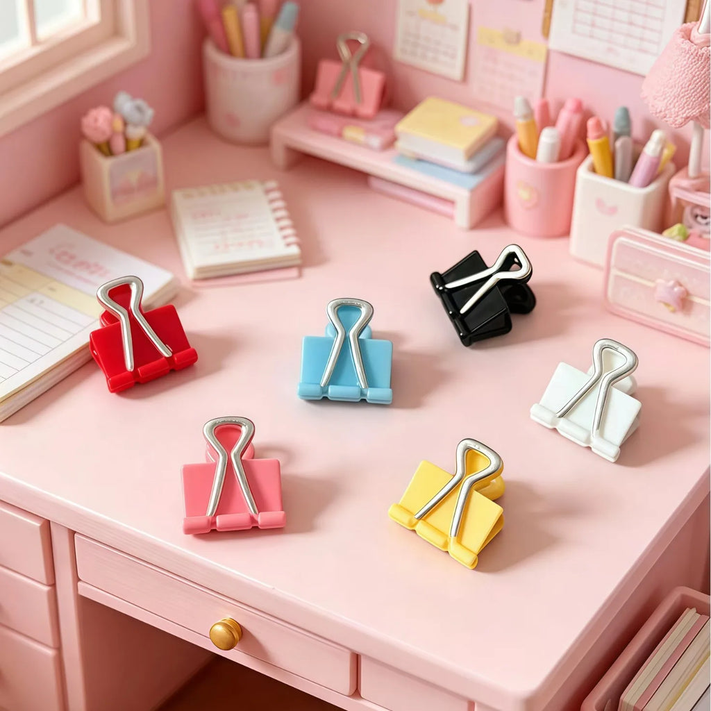 20Pcs Colorful Dollhouse Miniature Clip Model Stationery Children's Toys Simulation Resin Classroom Accessories Dollhouse Decor Quake