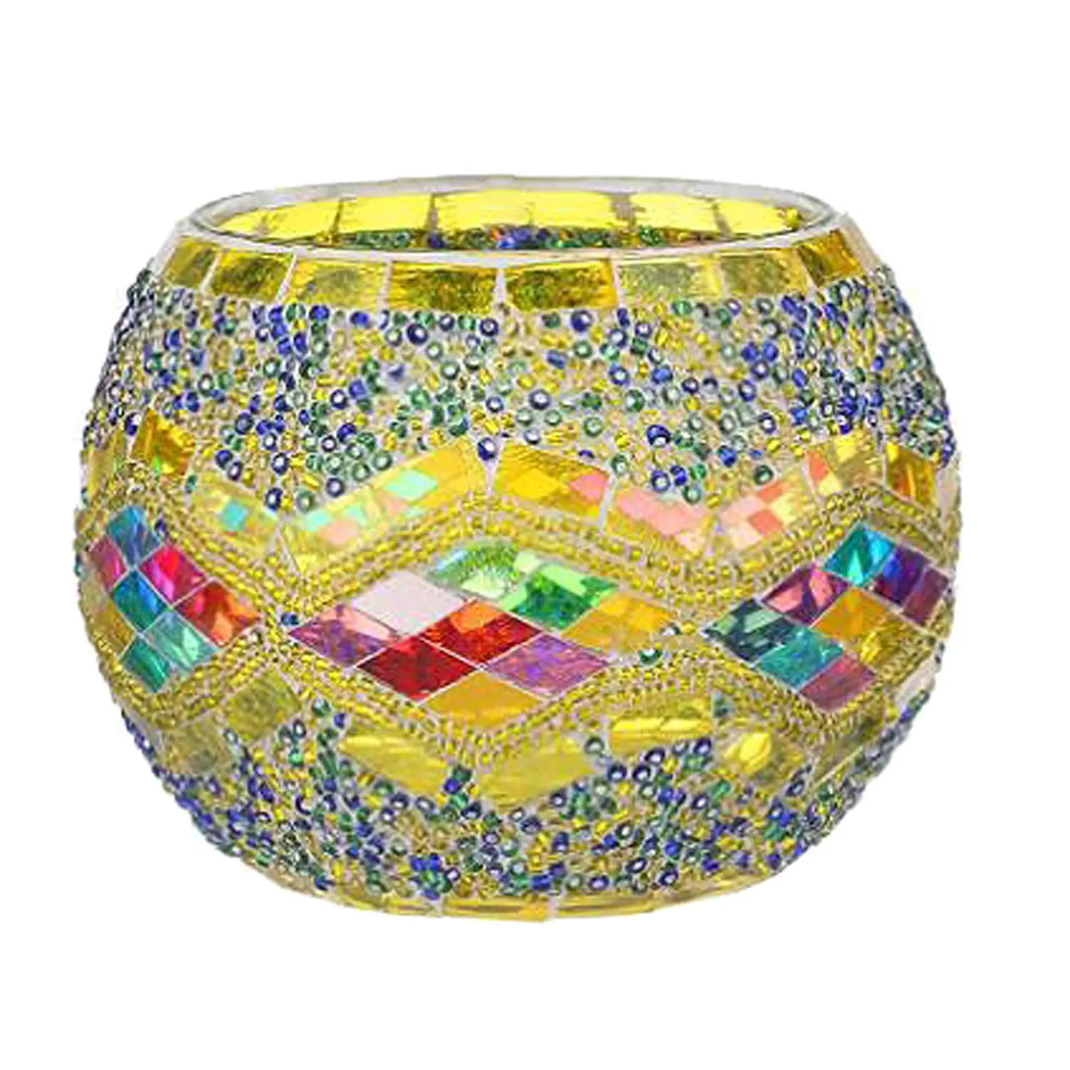 Mosaic Tea Lights Holder Candle Holder Centerpiece Potted Plants Bowl Holder Quake