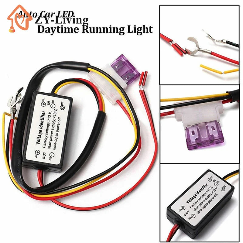 1Pcs DRL Controller For Car LED Daytime Running Light Auto Automatic ON/OFF Controller Module DRL Relay Kits Quake