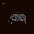 1pcs Stainless Steel Steamer Rack Multifunction Pot Steaming Tray Dumplings Eggs Grill Stand 16cm 18cm 20cm 22cm Quake H7-18cm