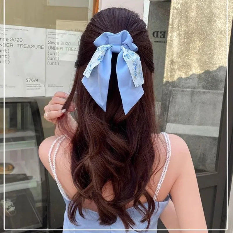 Broken Flower Bow Large Intestine Headband Womens Summer Headband Hair Rope Quake