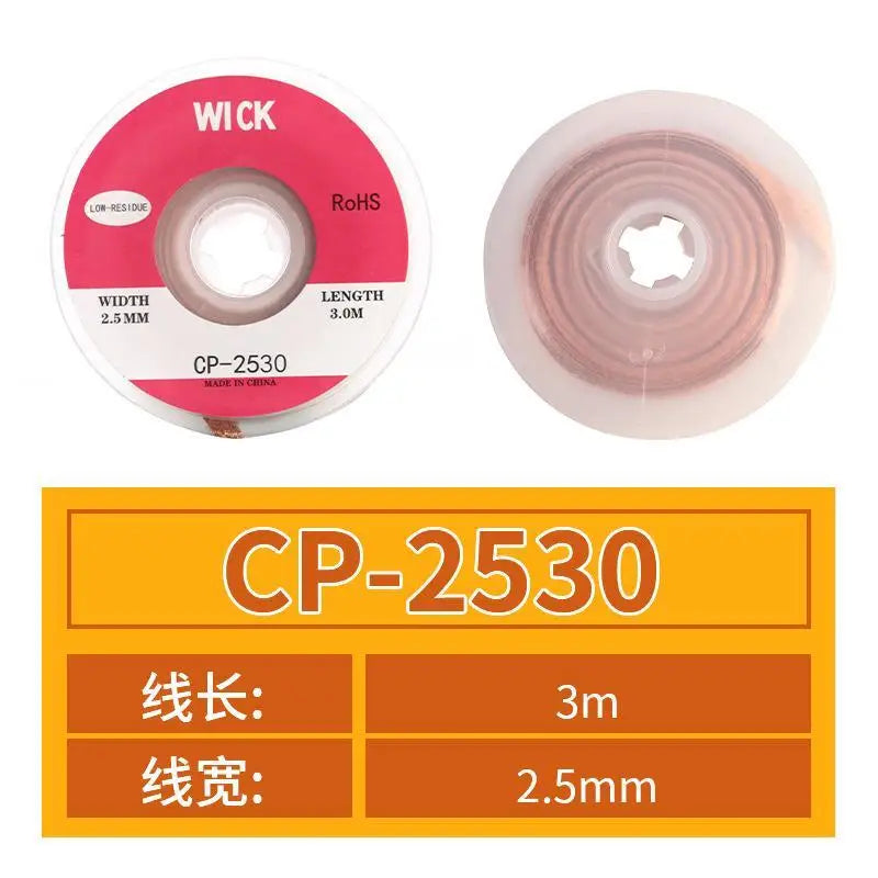 1.5/ Copper Welding Wire Desoldering Mesh Braid Tape Welding Point Solder Soldering Tool Of Electronic PCB Circuit Board Quake A8 No plug