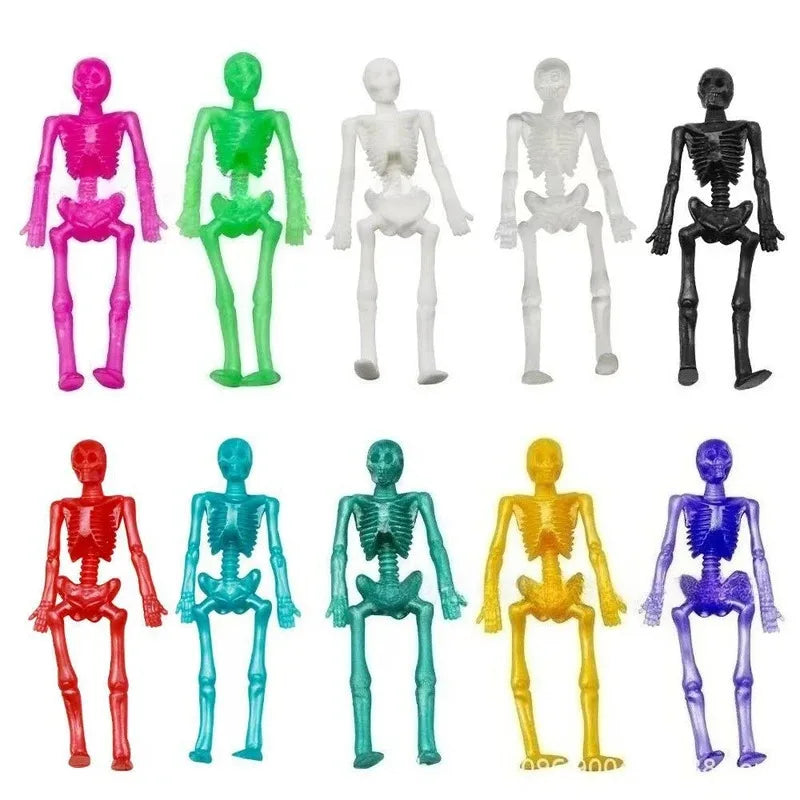 Pet Interactive Stretchy Skeleton Toys - Assorted Color Durable Skeleton Toys for Dog Cat Play, Bite - Resistant Pet Supplies Quake