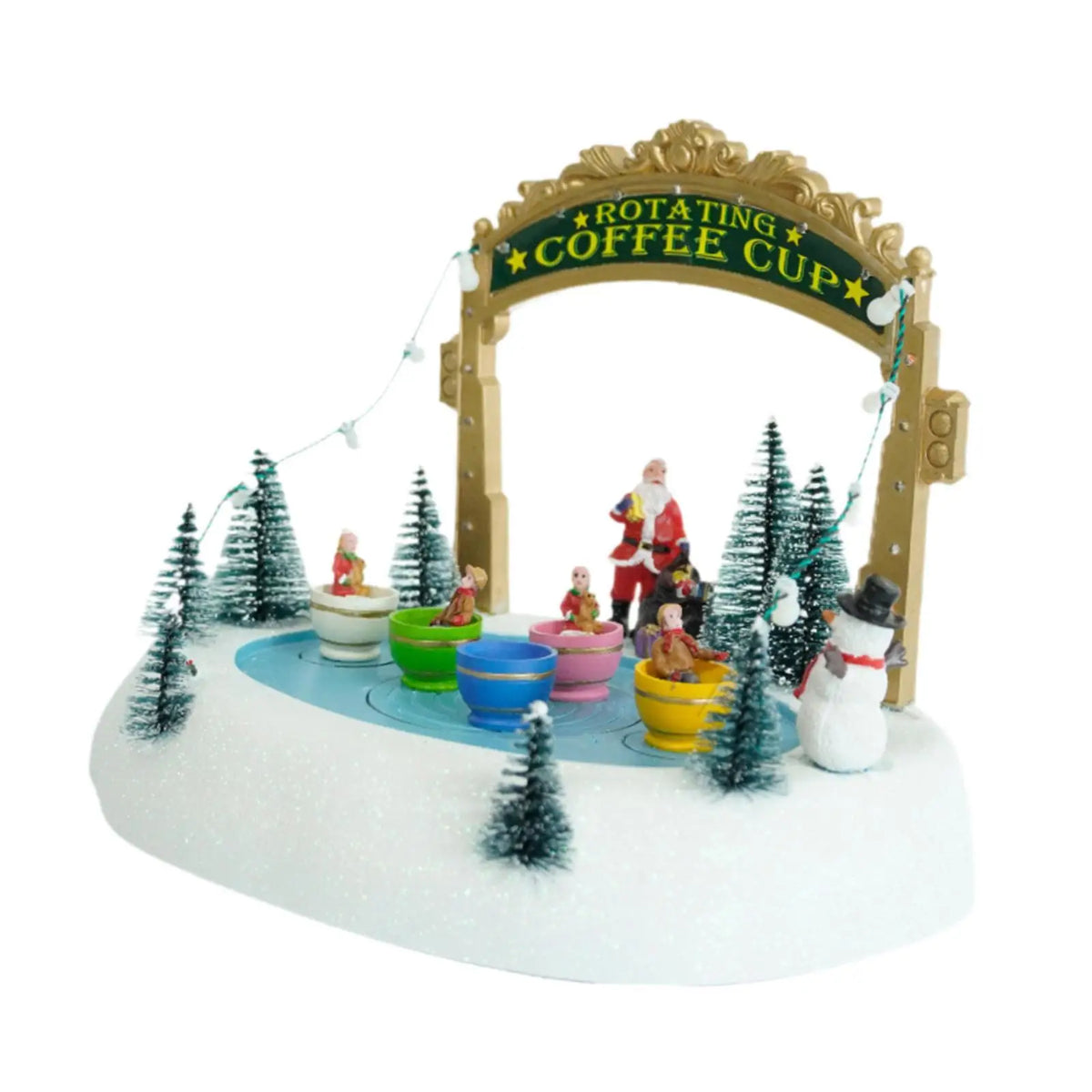 Music Box Mother Day Gifts Crafts Decorative Rotate Coffee Cup Christmas Statue for Kids Husband Girlfriend Niece Daughter Quake
