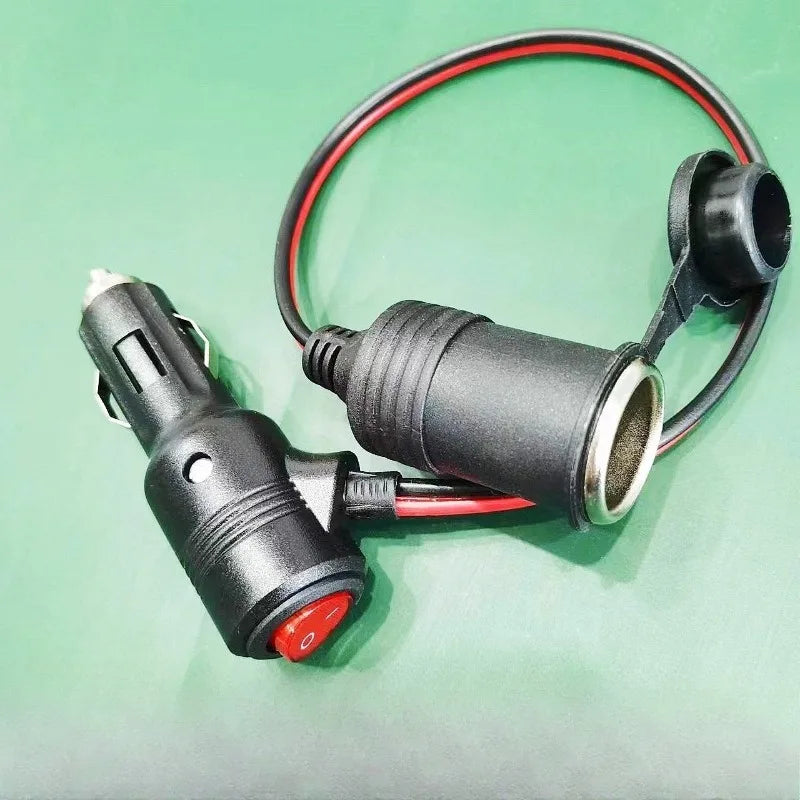 Universal Automotive 12V Battery Clip Adapter Cable 12AWG Pure Copper Wire for Cigarette Lighter Socket Vehicle Power Connection Quake