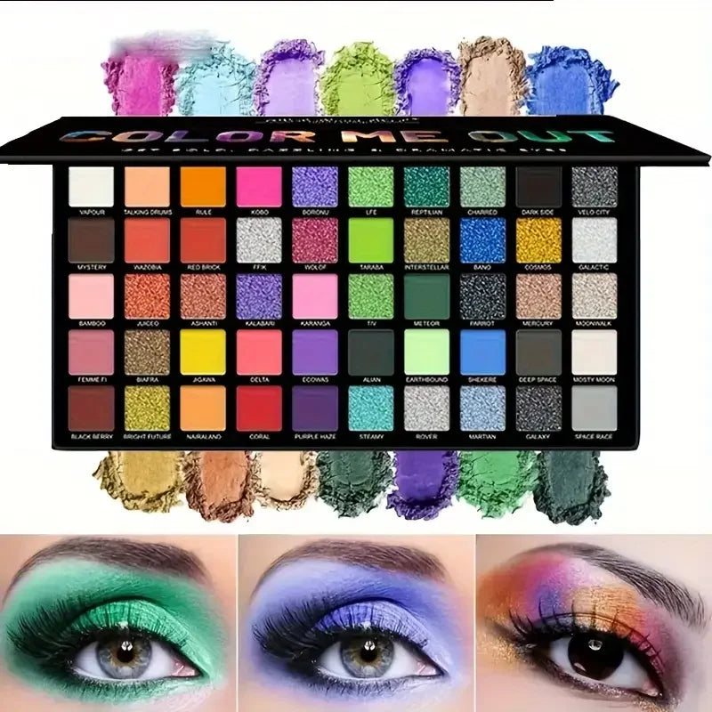 50Color Eye Shadow Palette Matte Shimmer Makeup Plate Highly Colored Color Powder Durable Waterproof Eye Shadow Makeup Cosmetics Quake