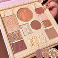 CALLCALL LING Angel Eyeshadow Blush High Gloss All-in-one Plate Embossed Beauty Makeup Palette Quake 9 colors