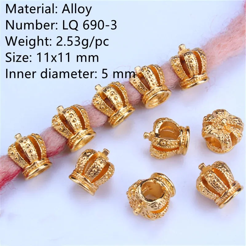5-Piece Metal Dreadlock Hair Jewelry Braid Bead Accessories