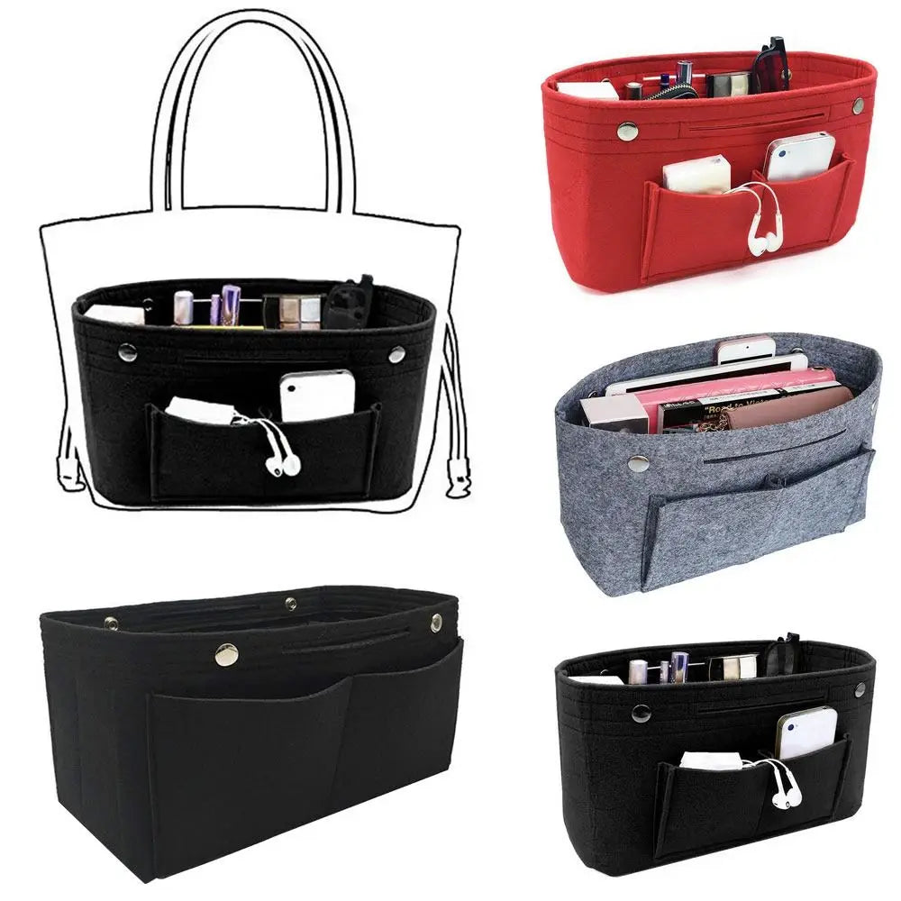 Soft Pouch Organizer Handbag Insert Bag Felt Insert Bag Purse Liner Inner Bag Quake