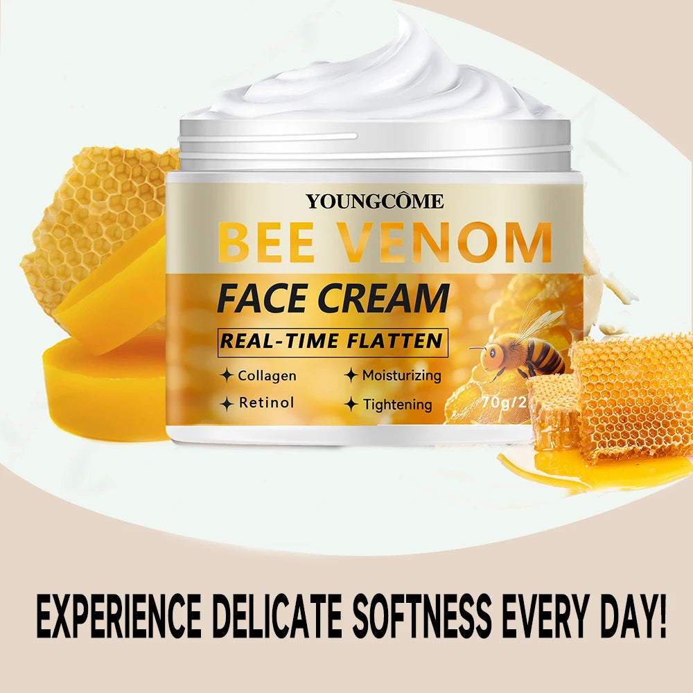 Bee Venom Face Cream Moisturiser Facial Anti aging Skin Care Repair Fade Fine Line Whitening Skin Improves Elasti Shrink Pore Quake
