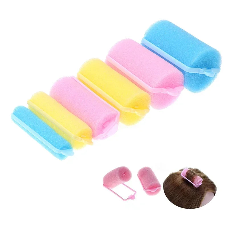 Foam Sponge Curling Iron Pear Flower Head Mushroom Magic Hair Curl Soft Sleep No Heat Curling Iron Hair Rollers Quake