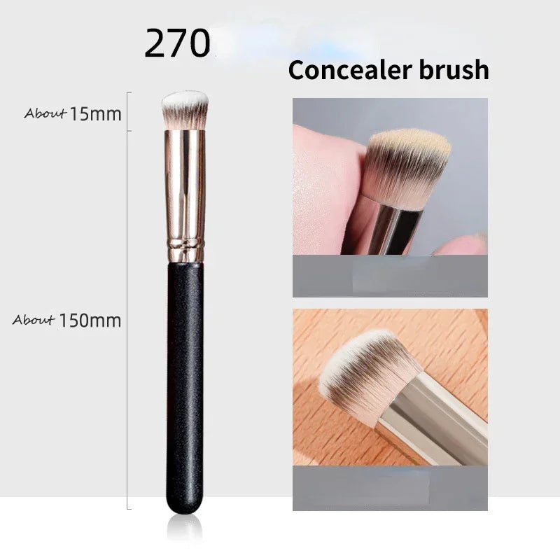 1 Pc Professional Makeup Brushes Set High-End Foundation Concealer Contour Blending Beauty Cosmetic Brush Frosted Wooden Handle Quake 270 concealer brush