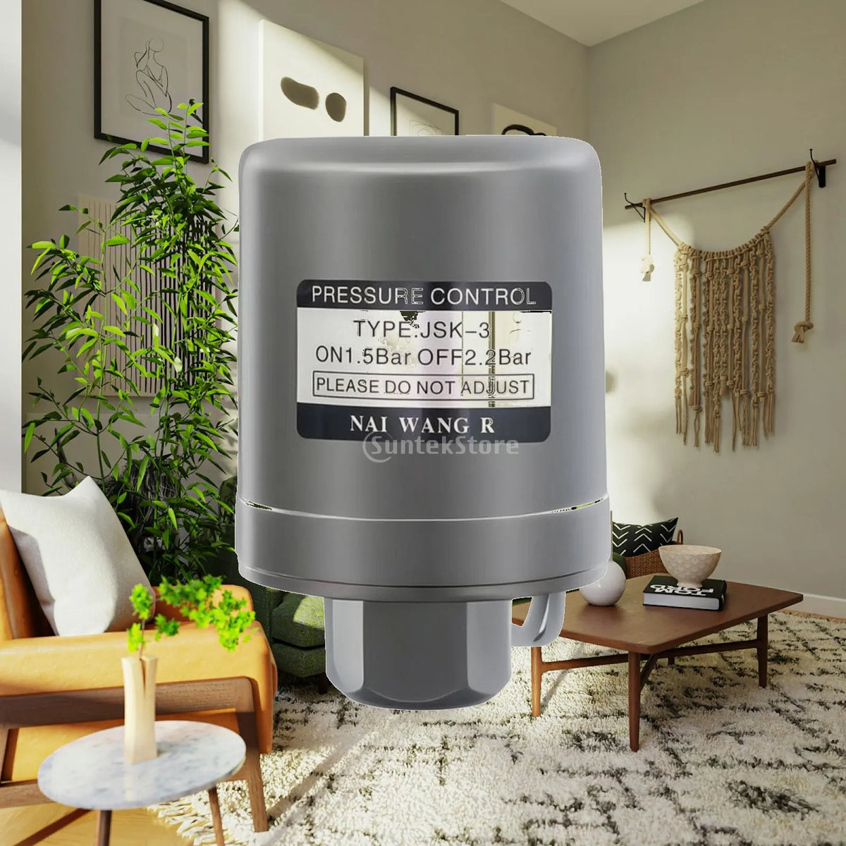 Pressure Control Switch for Booster Pump Automatic Start Stop System with Compact Vertical Housing Quake 3FThread1522kg