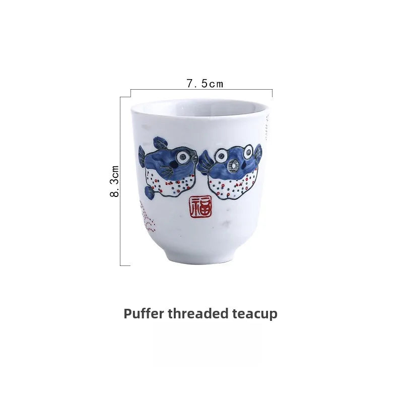 Japanese Style Ceramic Cup Hand Painted Home Tea Cup Japanese Cuisine Ceramic Coffee Quake C teacup