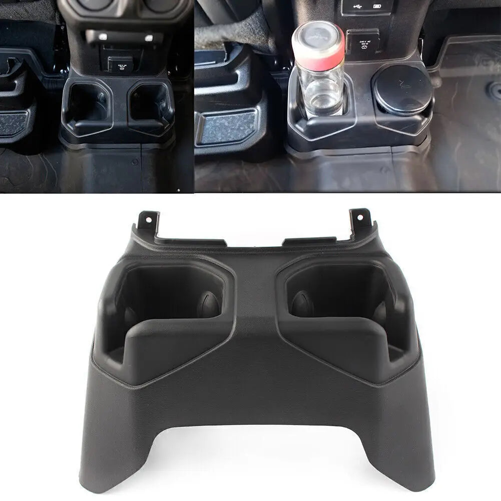 For Jeep Wrangler JL 2018-2023 Car Rear Seat Floor Central Console Cup Drinks Holder Storage Box 6BN67TX7AB 6BN67TX7AC Auto Part Quake