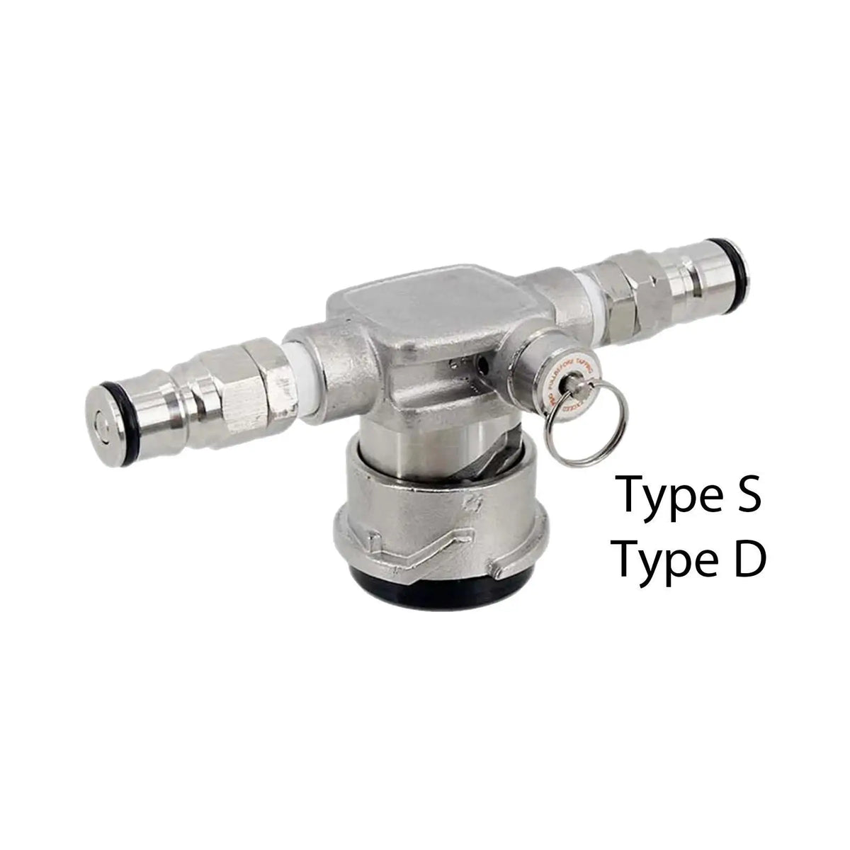 Beer Low Profile Keg Coupler with Ball Lock Easy Connection Gas Beer Post Home Quake