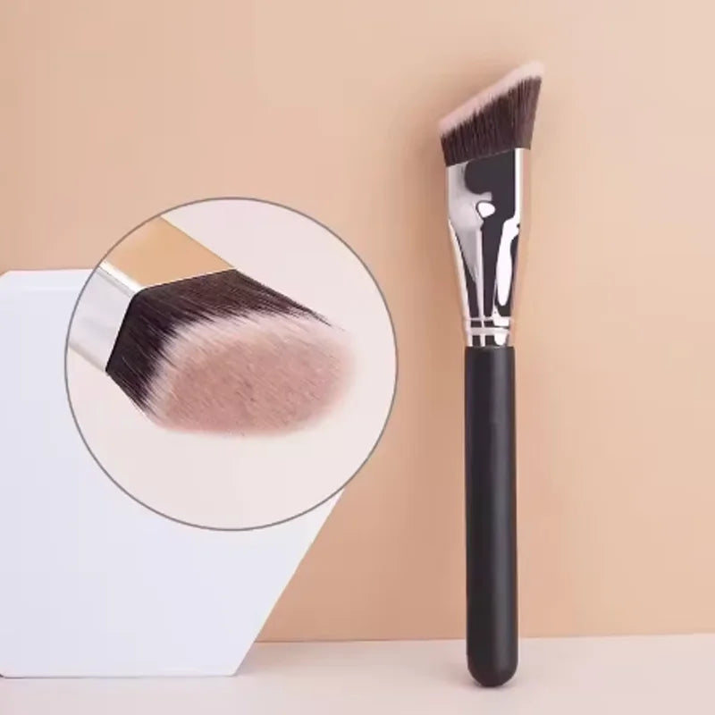 1Pcs Beveled Flat Head Foundation Make-up Makeup Brush Trapezoidal Contour Brush Fitting Novice Professional Makeup Tools Quake