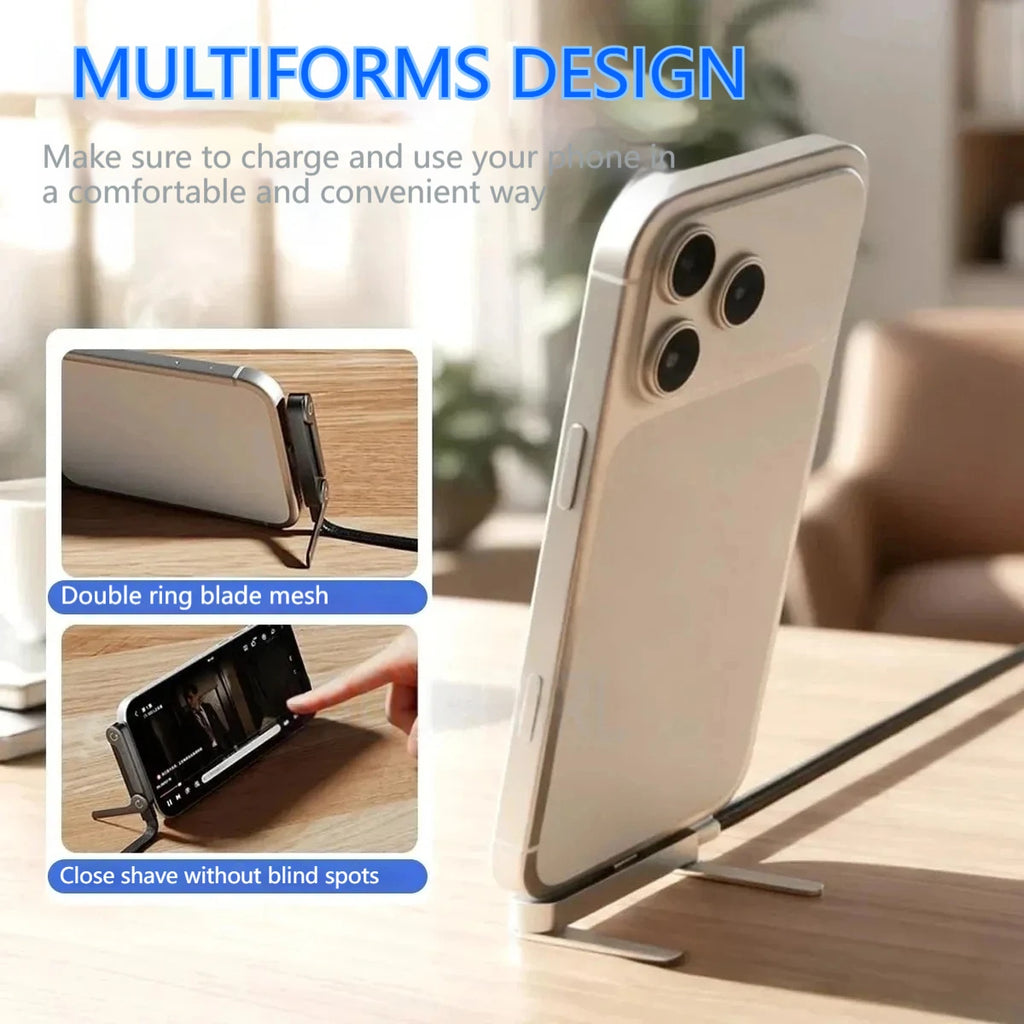 240W Fast Charging Type-C to Type-C Cable with Elbow Foldable Stand Phone Holder for iPhone 17/16/15 Samsung Charger Data Cable Quake