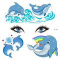 Children‘s Party Face Makeup Decoration Tattoo Sticker Unicorn Mermaid Animal Fun Temporary Tattoo Sticker Water Transfer 1pc Quake NO.10-JG-010