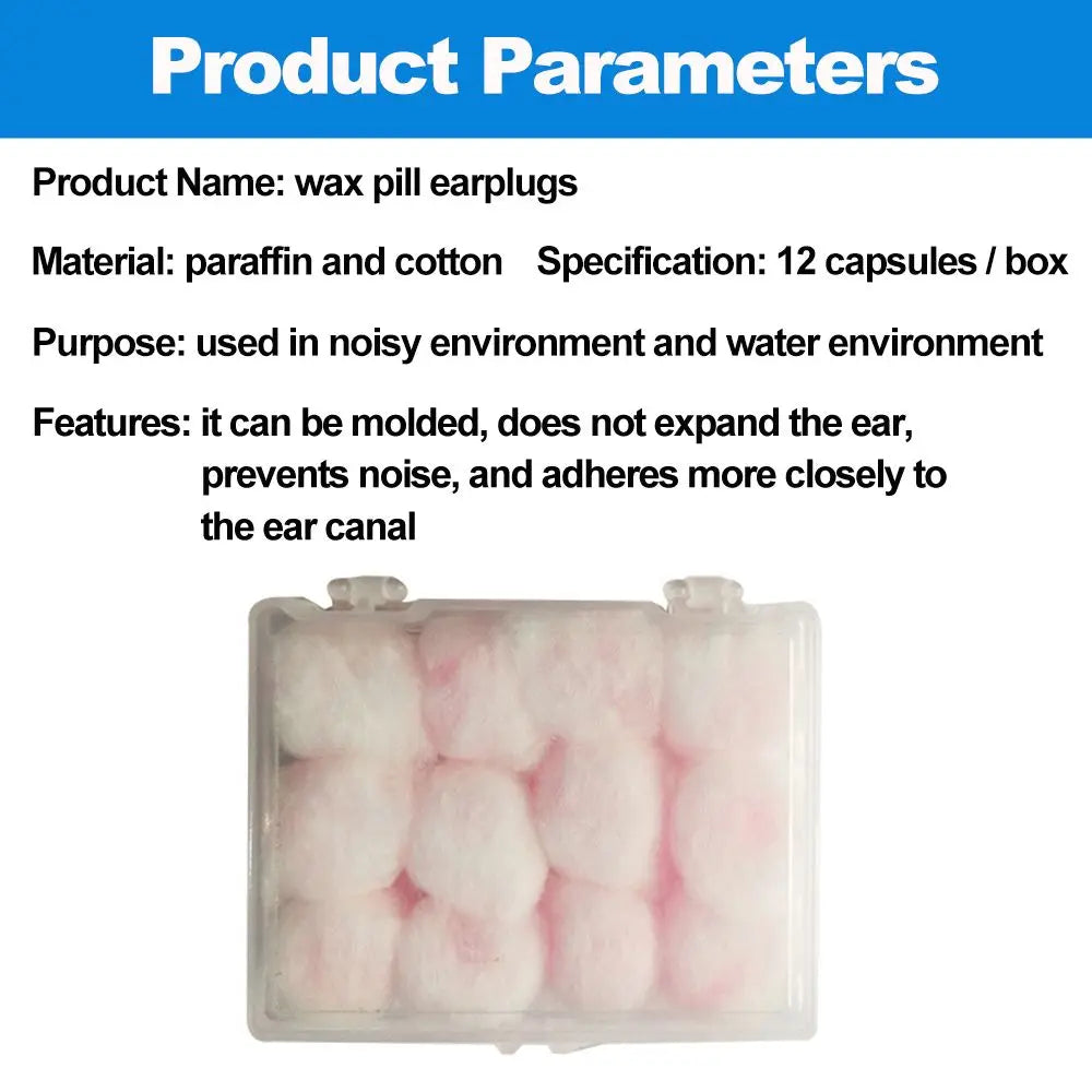 2/4/6/12/20PCS Soft Wax Cotton Earplugs Kneadable Pink Ear Plugs Sleeping Snoring Sound Insulation Noise Reduction Ear Plug Quake