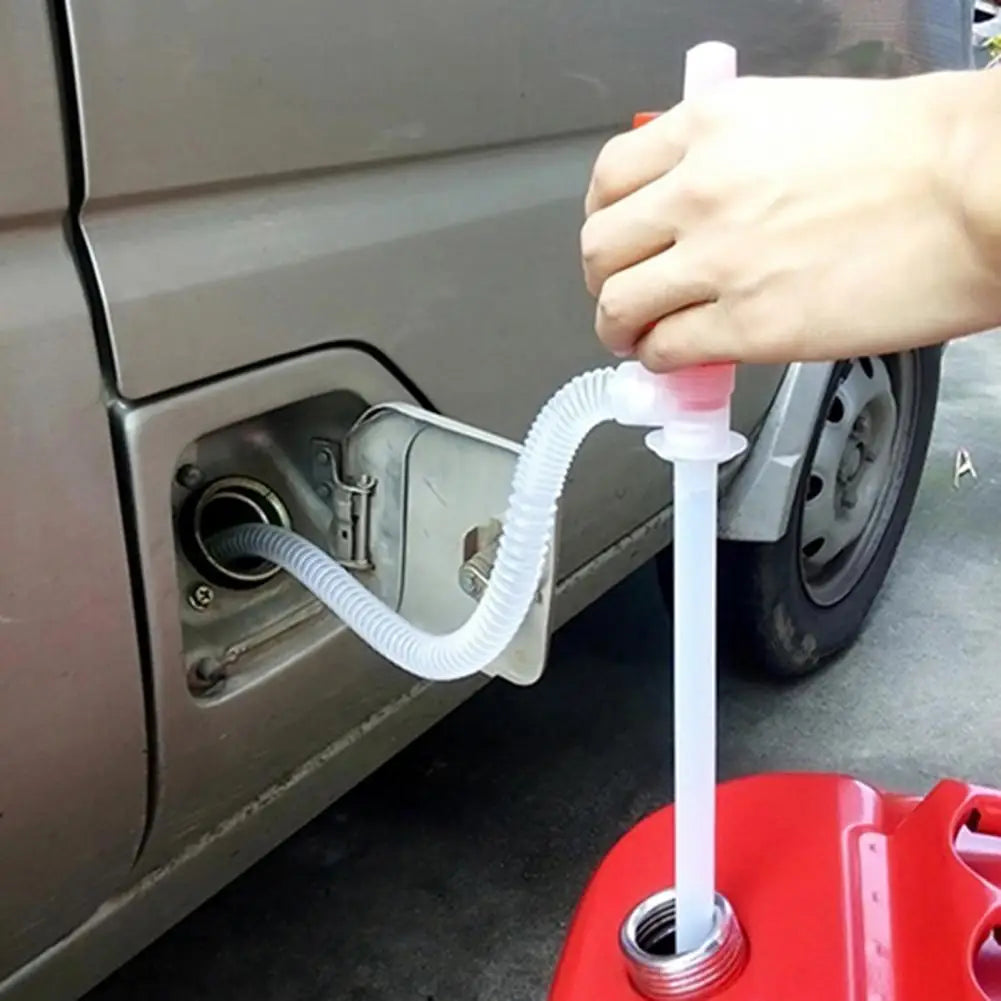 Universal Car Fuel Oil Siphon Pump Hand Manual Gas Transfer Oil Liquid Plastic Syphon Transfer Pump Quake