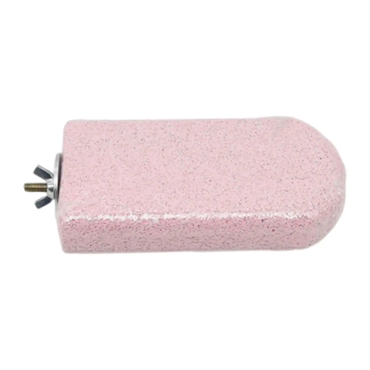 Bird Perch Parrot Stand Toy Groomer Beak Grinding Stone for Macaws, Finches, And Parrots Grooming Quake Pink