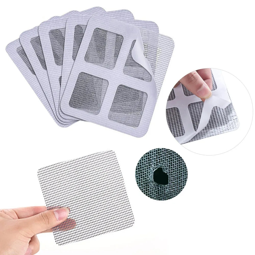 3/5/10Pcs New Window Screen Window Screen Patch Fix Net Stickers Mesh Repair Screen Patch Door Curtain Home Adhesive Fix Net Quake