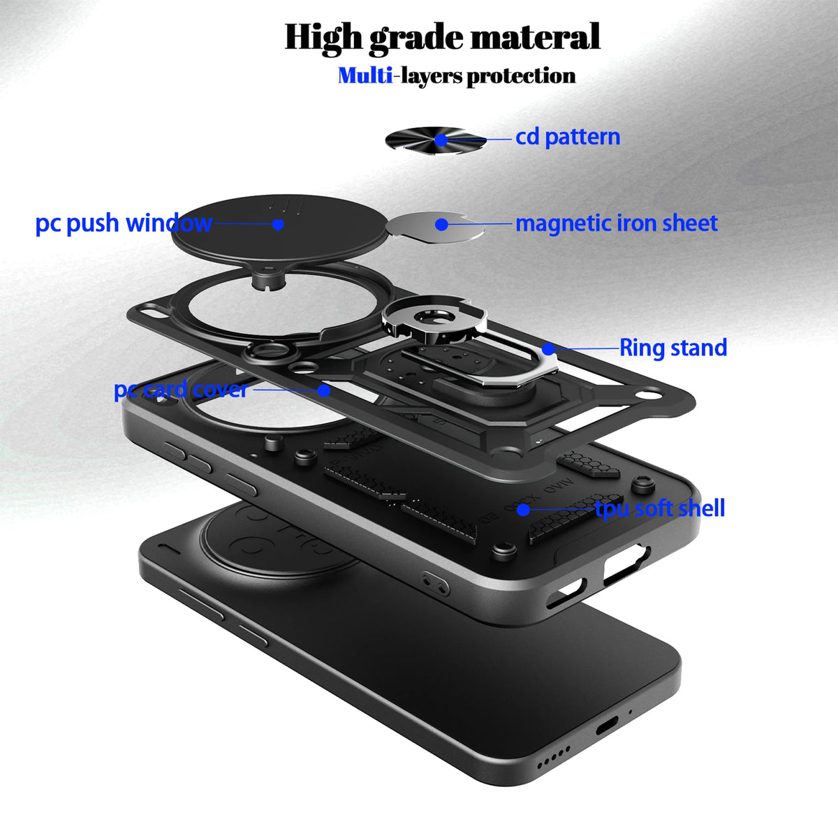 For VIVO X300 Pro Phone Case with Frame Shock Protection Full-Body Protective Mirror Rear Shell For X300 Ultra Quake