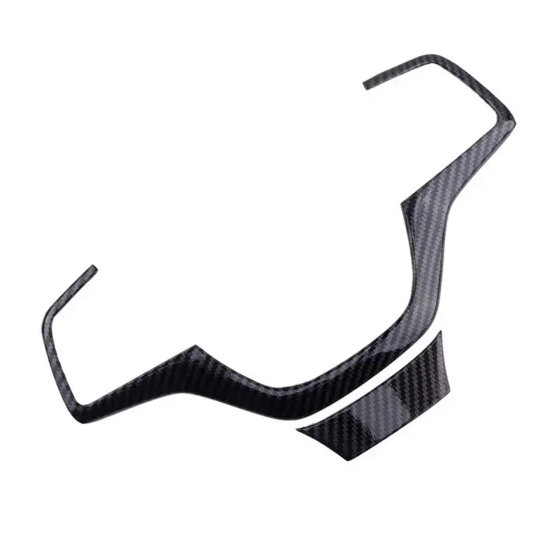 For Hyundai Elantra 2017-2020 Carbon Fiber Look Car Interior Steering Wheel Trim Cover Sticker Button Frame Molding Accessories Quake