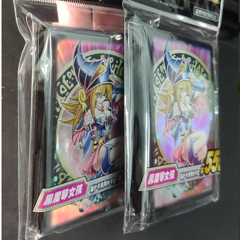 Hot Yu-Gi-Oh! Dark Magician Girl Card Sleeves 55PCS Set 63x90mm Premium Quality Protective Covers Official Anime Collection Gift Quake
