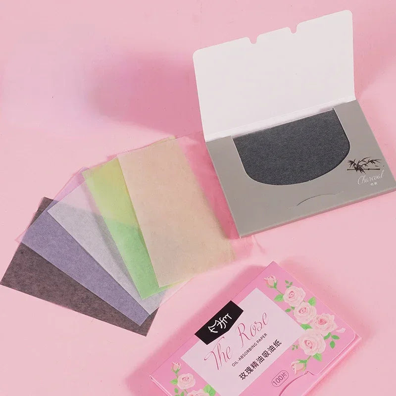 100pcs/set Facial Oil Blotting Paper Matte Face Wipes Oil Control Oil-absorbing Face Cleaning Beauty Makeup Tools Accessories Quake