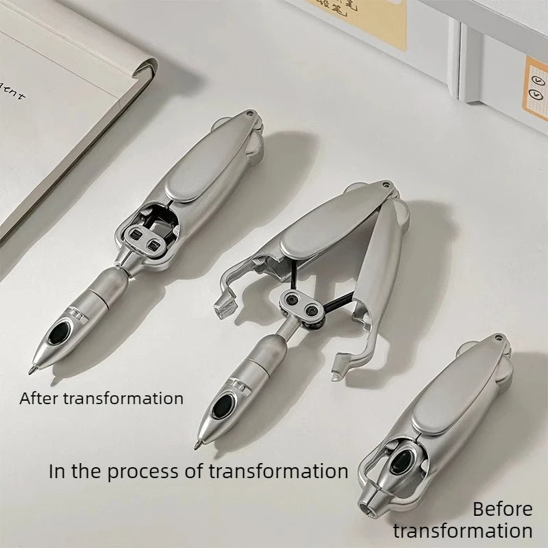 Transforming pen decompression automatic fun stationery squid strange press type ballpoint pen neutral pen Quake