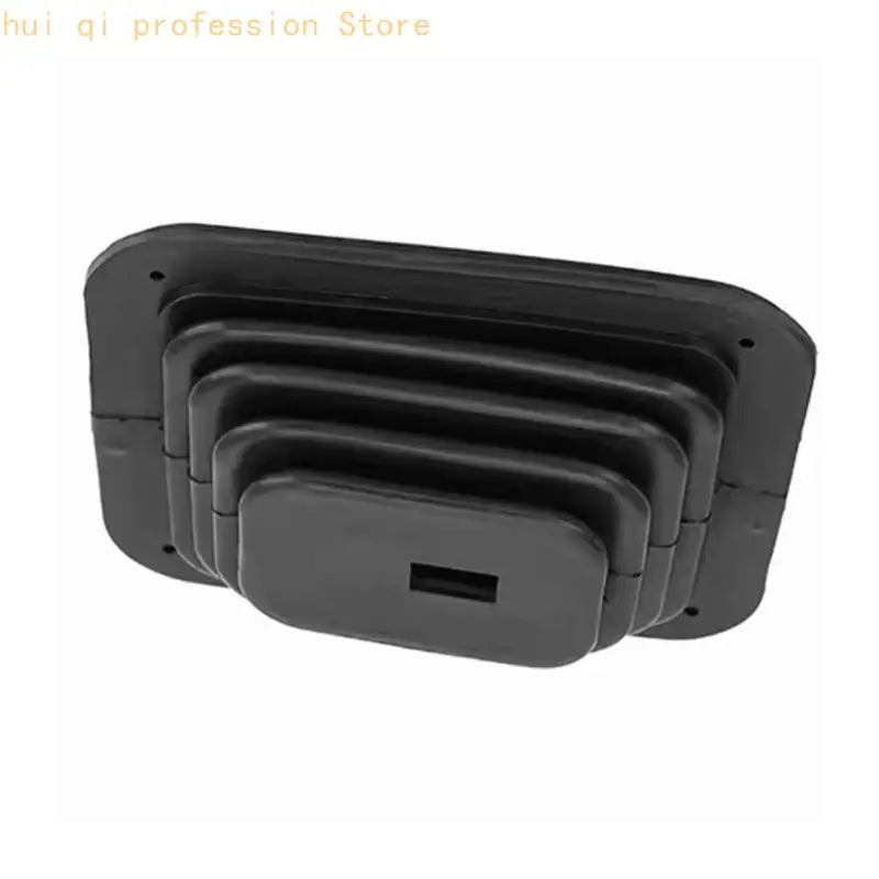 Console Opening Repair Boot for GM350, Black Rubber Gear Lever Cover Assembly with Mounting Frame and Hardware Set H8WE Quake