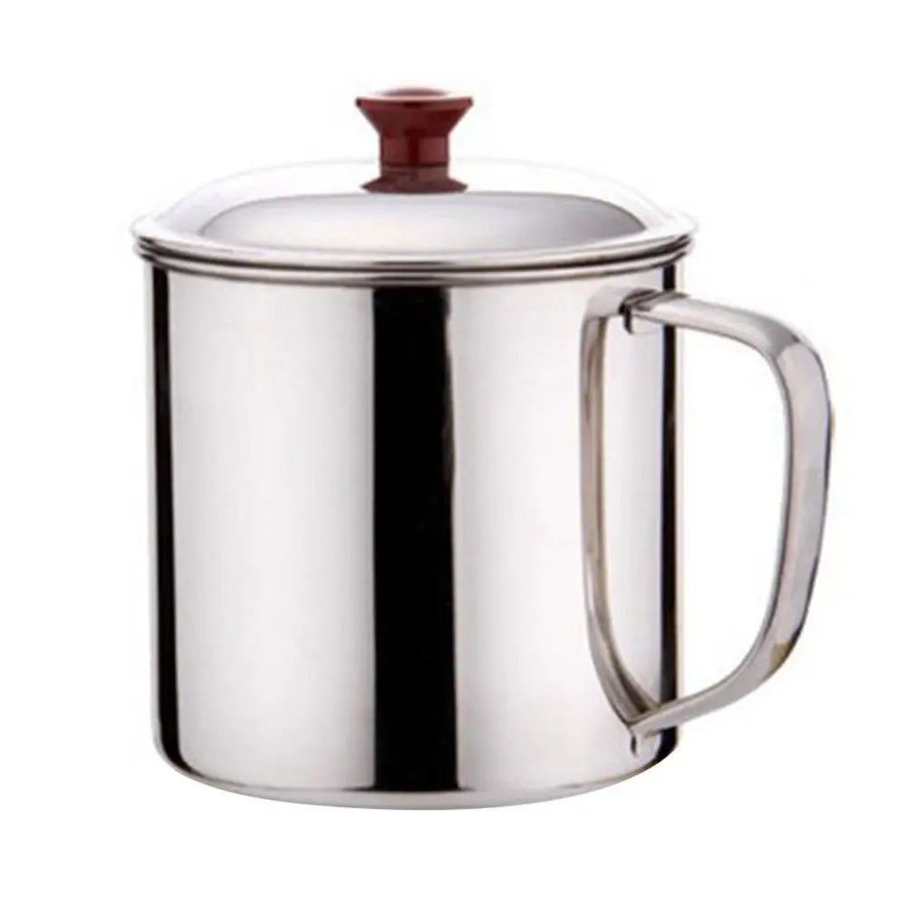 Portable Stainless Steel Tea Drinking Metal Tumbler Pint Cup Camping Coffee Mug Quake 12cm