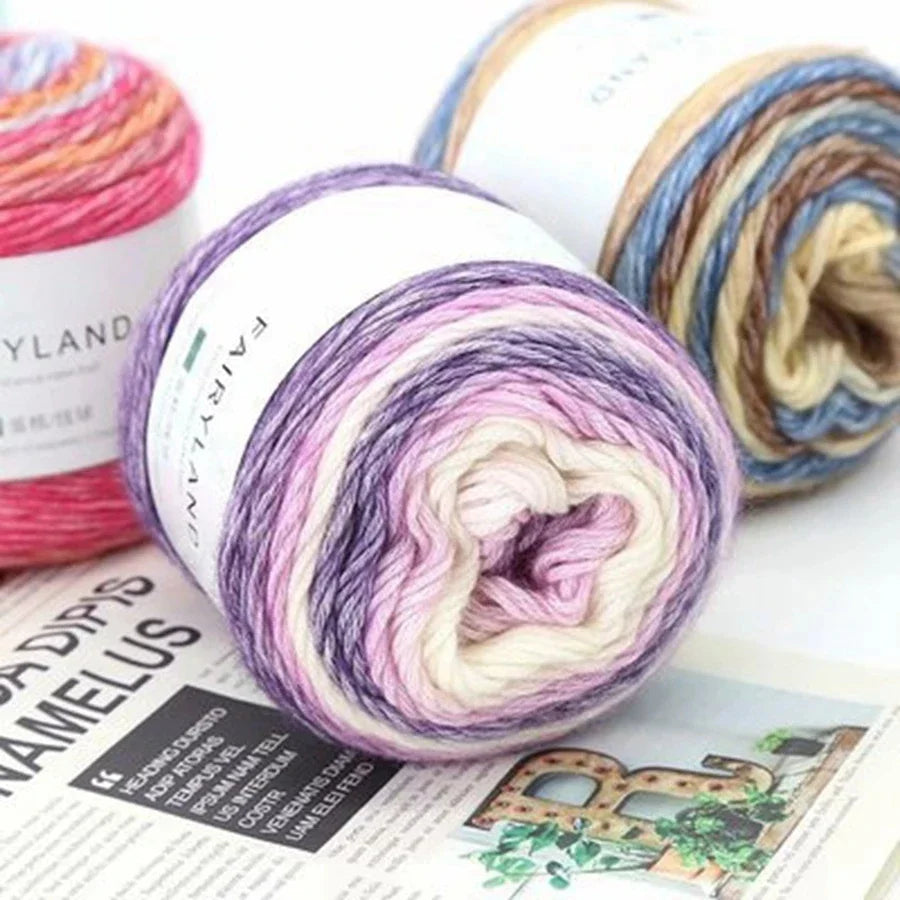 1pc 100g Gradient Rainbow Yarn, Suitable for DIY Crochet and Knitted Warm Sweaters, Scarves, Hats, Shawls, Etc Quake