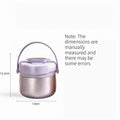 1PC 304 Stainless Steel Insulated Food Bucket Super Long Warm Retention Portable Bento Box for Work and School Lunc Quake Purple 1.2L