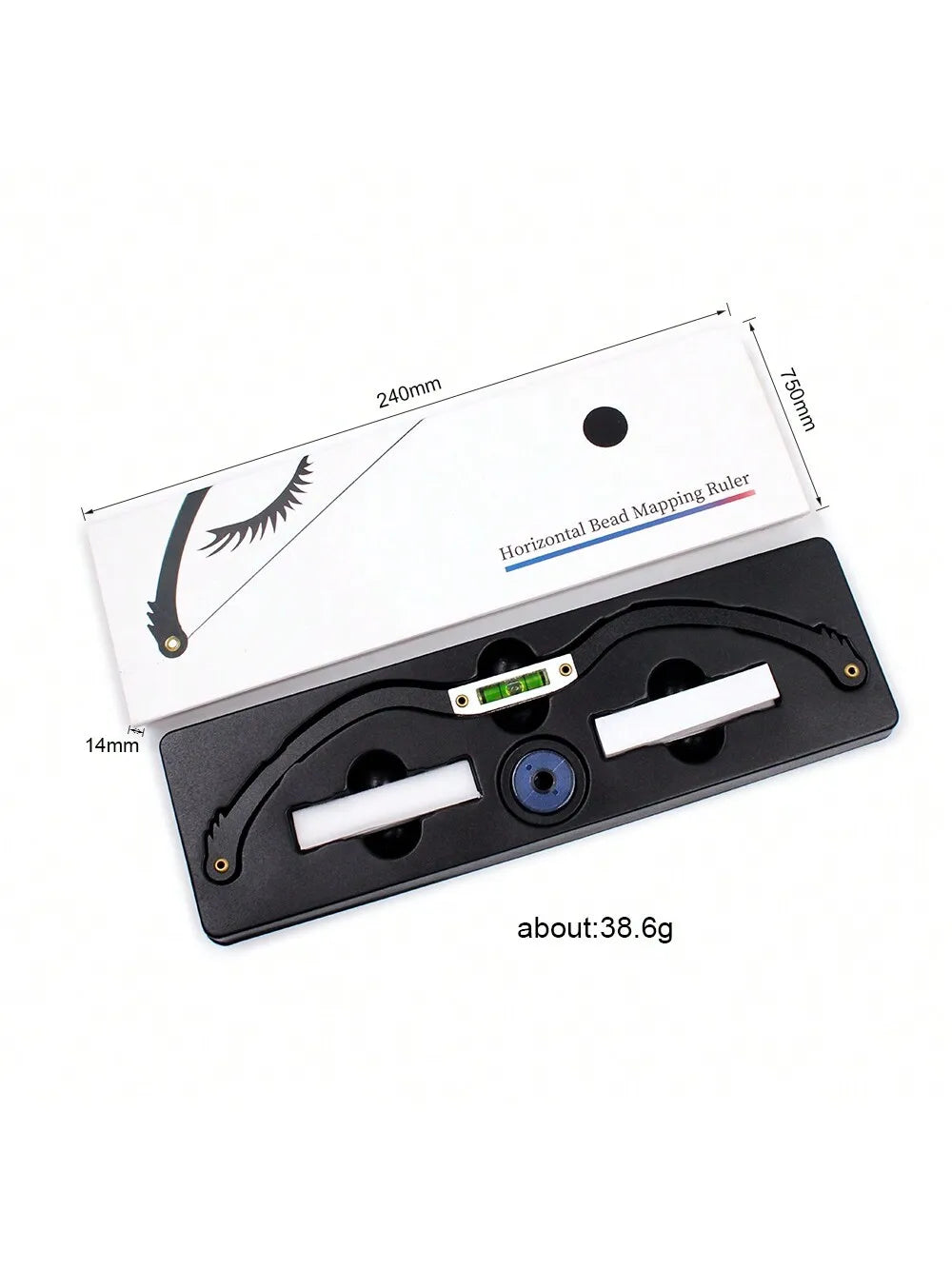 Semi-Permanent Eyebrow Positioning Metal String Mark Ruler Quake