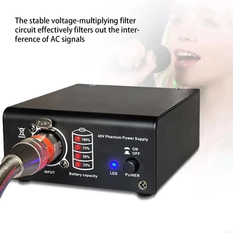 Studio 48V Power Adapter with Charging Cable Shielded USB Line For Recording Mic K1KF Quake China Mainland