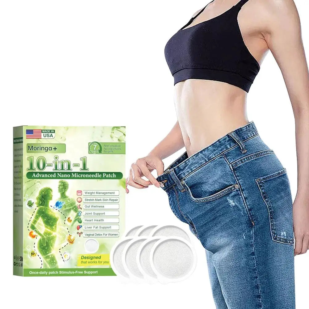 Moringa Berberine NAD Patches 10 in 1 Nano Microdart Body Care Stickers Ultra Thin Invisible Daily Wellness Support Quake