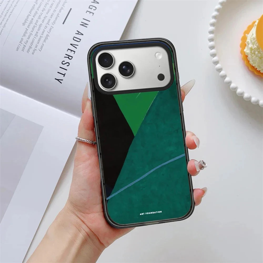 Circle-A Impact Black Border Magnetic Phone Case Cover for IPhone 14 15 16 17 18 Pro Max Case Quake