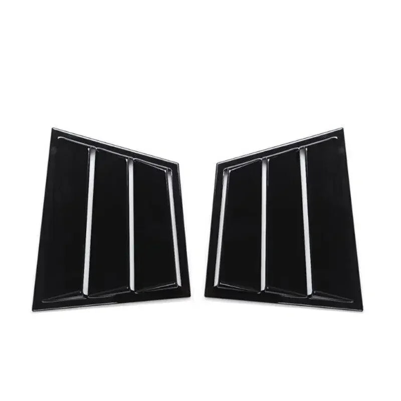 For Mazda 6 Atenza 2014-2021 Car Rear Louver Window Side Shutter Cover Trim Sticker Vent Scoop ABS Carbon Fiber Accessories Auto Quake Gloss Black